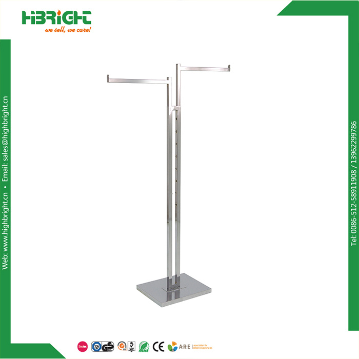 Two Way Metal Clothes Display Rack Garment Racks