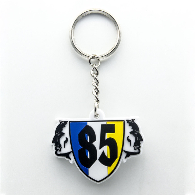 Cartoon PVC Sport Key Chain Gift Golden House Handbag in Ribbon in Bulk