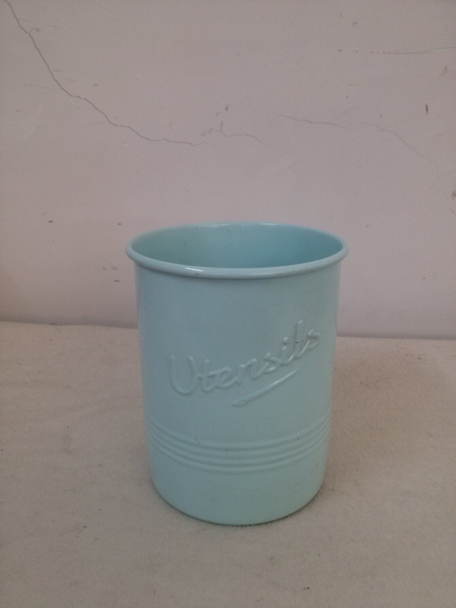 Galvanized Utensil Holder Utensil Tin