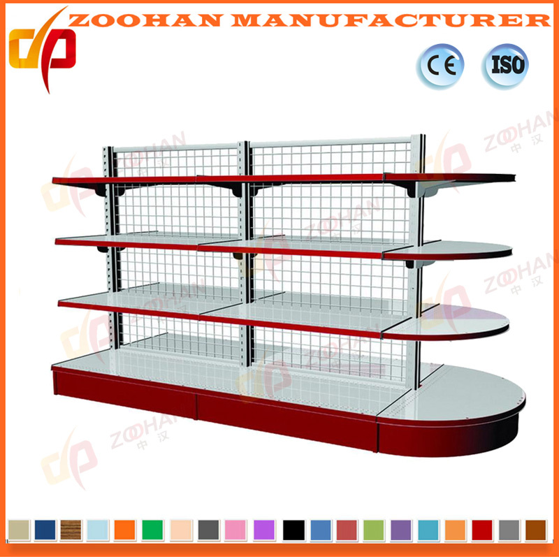 Round Head Shelf Double Sides Wire Back Supermarket Shelves (ZHs627)