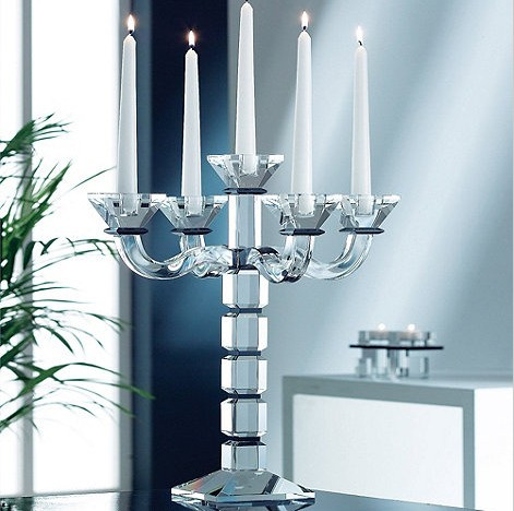 Black 'deco' Five Arm Candelabra for Home Decoration