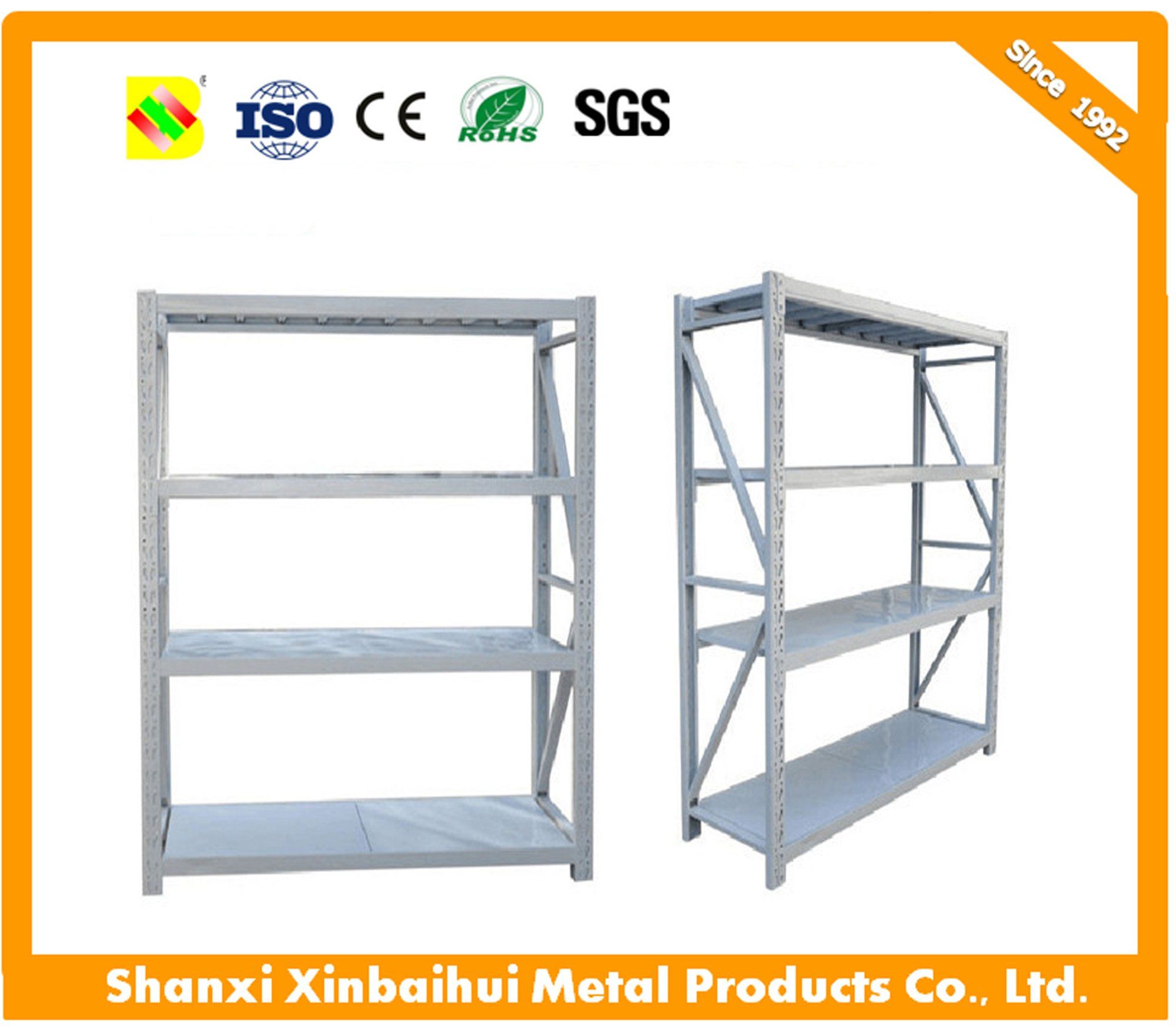 Light Duty Metal Storage Shelving Racks / Cheap Goods Shelf