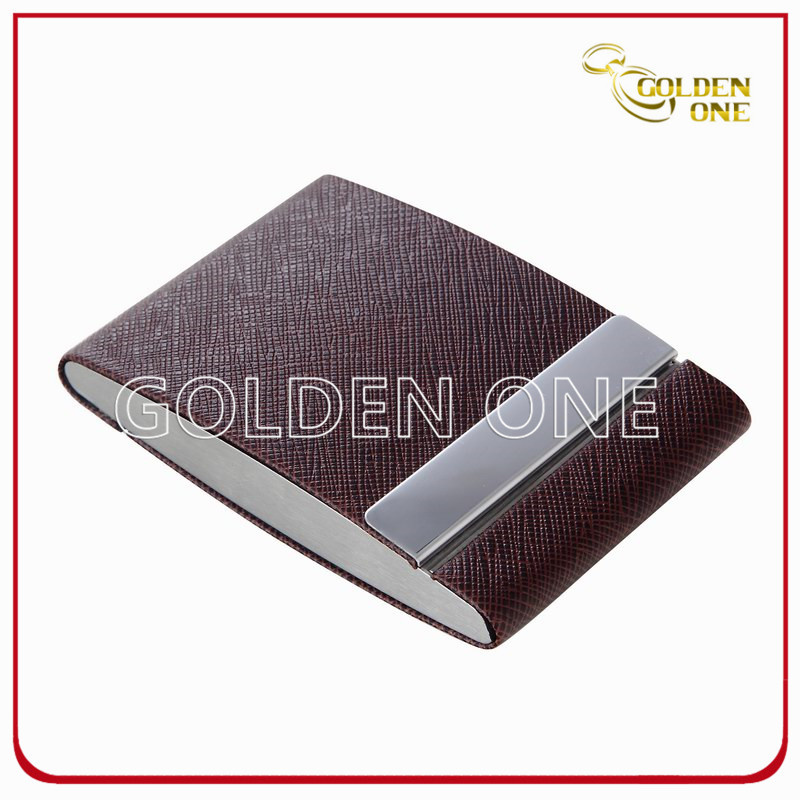 Promotional Creative Design Double Open Leather Card Holder