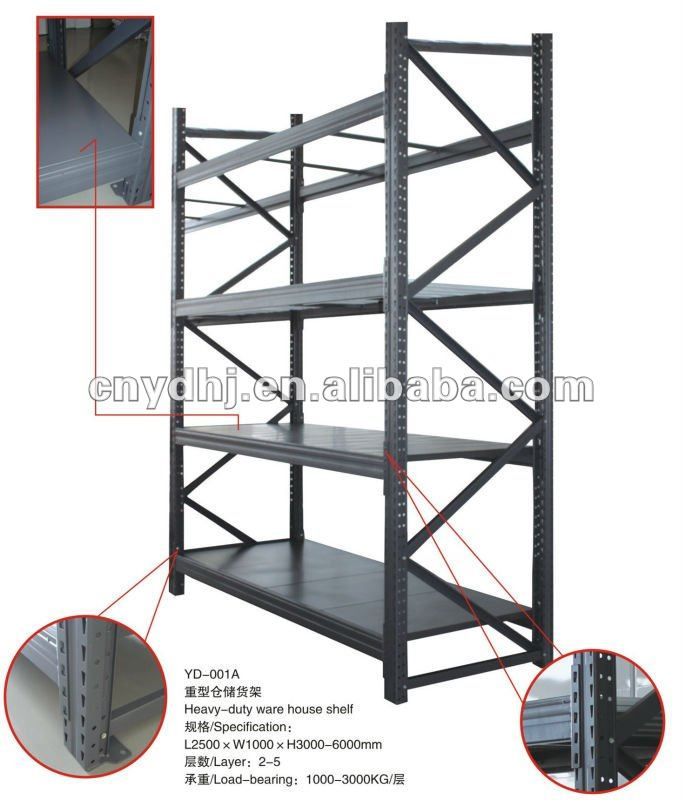 Ce Steel Pipe Storage Rack for Warehouse with 4 Layers