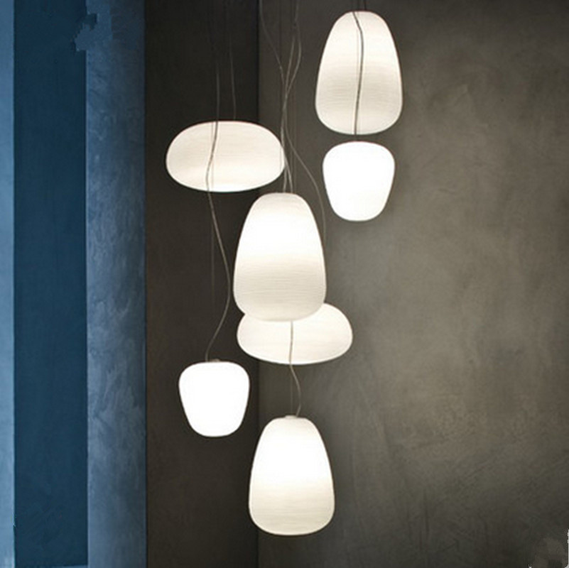 Modern White Glass Ball Decorative Pendant Lamp Lighting for Restaurant