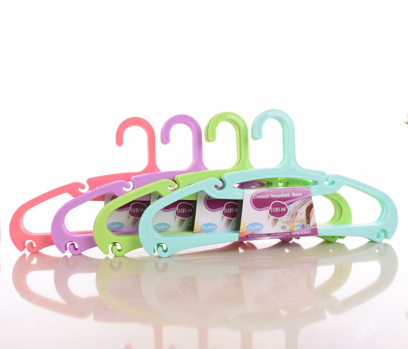 Flat Hangers Black Plastic Clothes Hanger