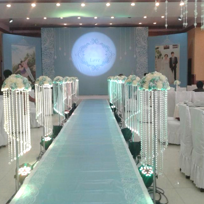 Wedding Flower Stand Acrylic Crystal Wedding Road Lead Table Centerpiece Candleholder Event Decoration