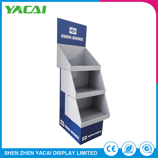 Custom Size Paper Security Floor Display Stand Exhibition Rack