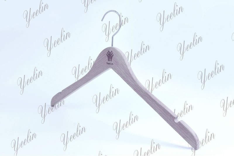 Notched Natural Wood Color Clothes Wooden Hanger, Clothes Wooden Hanger, Wooden Hanger