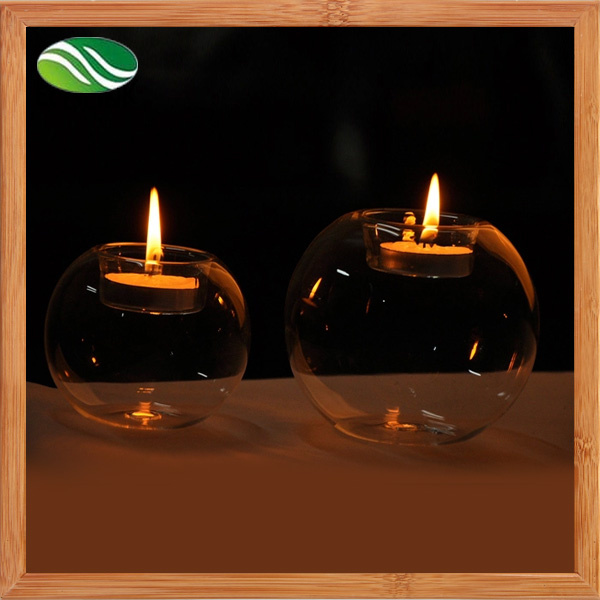 Handmade Clear Candle Stick Candle Holder
