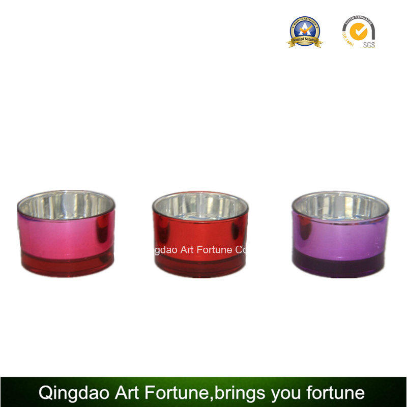 Electroplate Glass Tealight Candle Holder Supplier for Christmas Decor