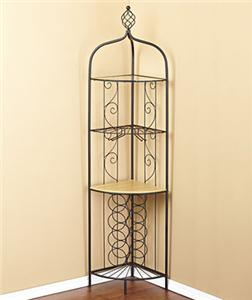 4-Tier Geometric Wine Stand Wine Wood Display Shelf