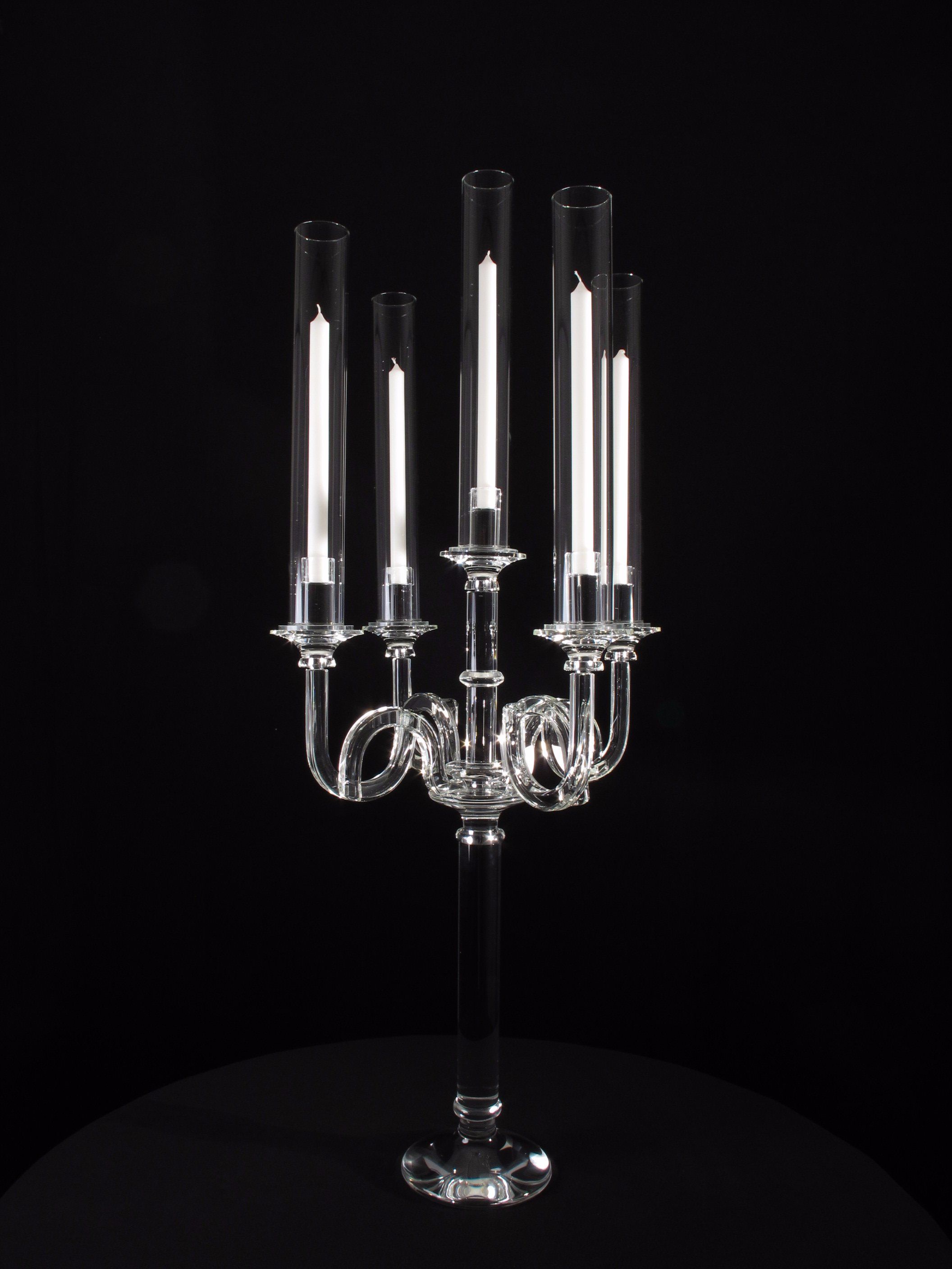 Jingyage Crystal Glass Candleholder Wedding Decoration