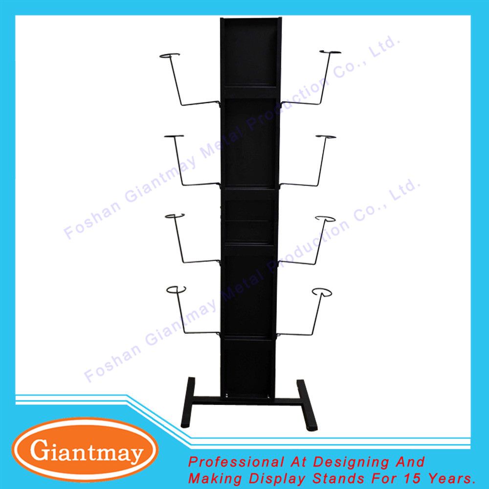 Metal Floor Standing Hanging Motorcycle Helmet Display Rack