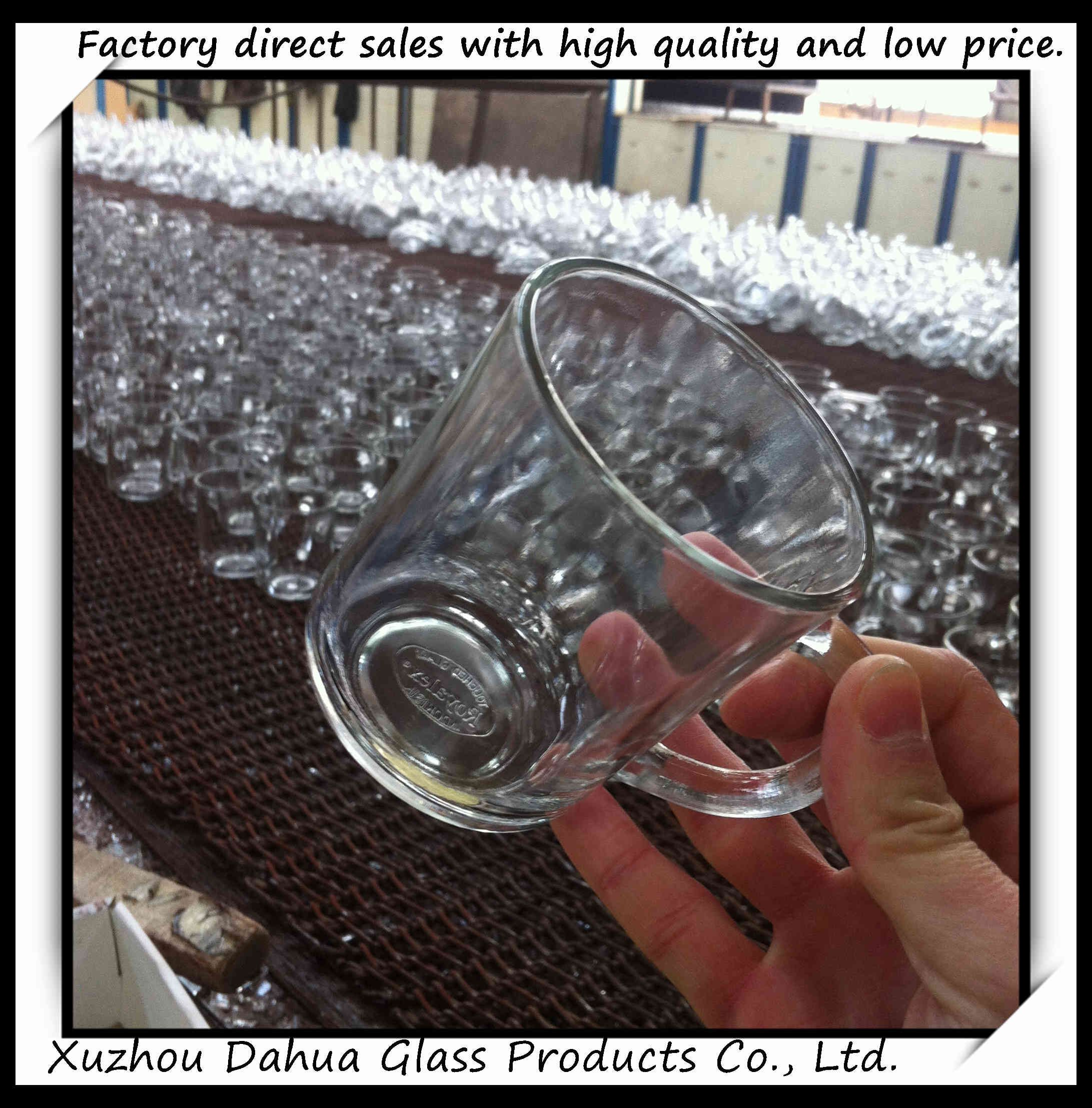 8oz Clear Glass Cup with Handle