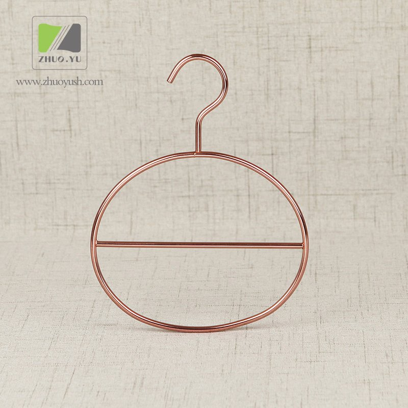 Rose Gold Metal Silk Towel Rack / Ring Scarf Hanger