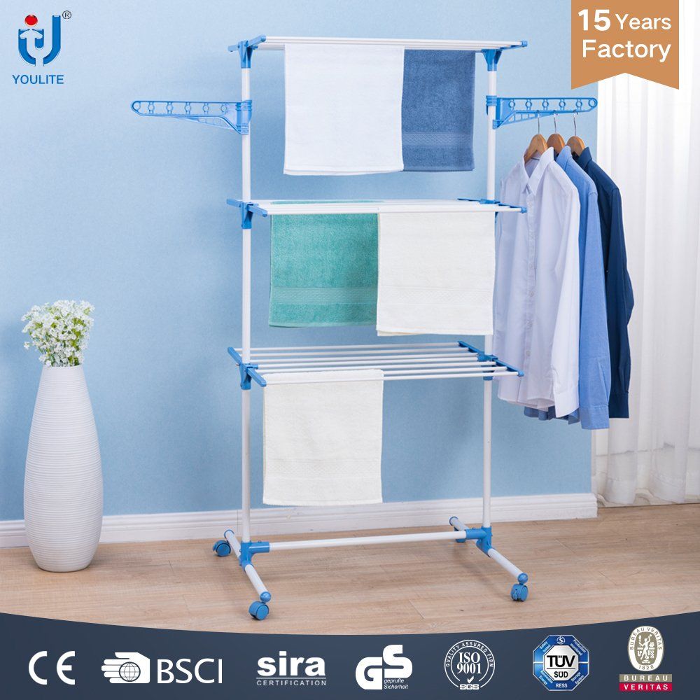 Powder Coating Iron Three Layer Clothes Rack