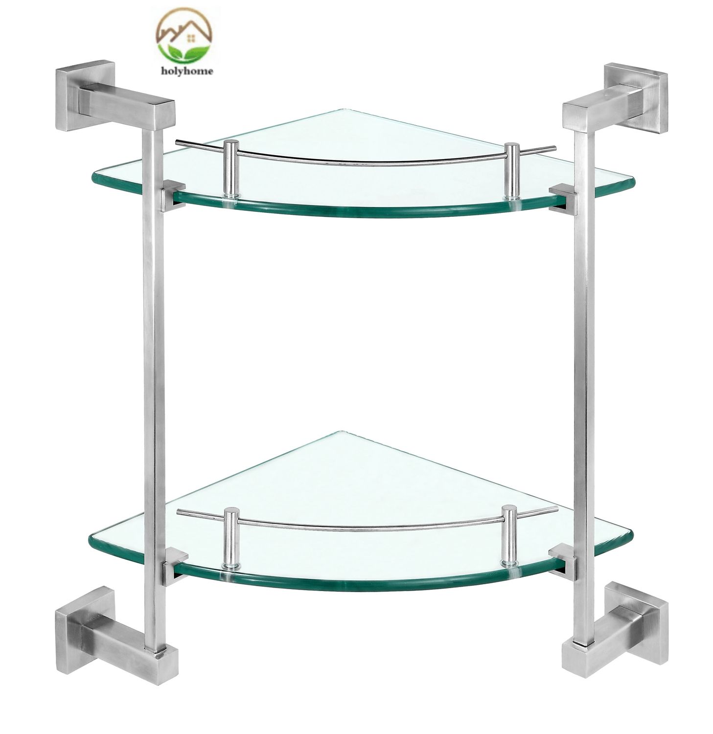 304 Stainless Steel Elegant Glass Shelf Bathroom Accessory