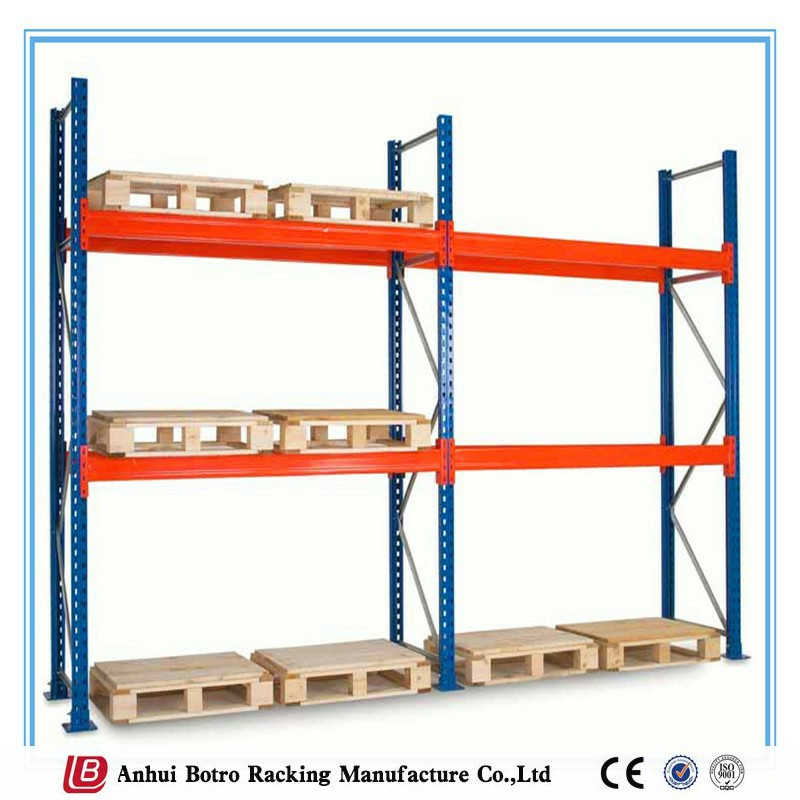 Double Deep Storage Galvanized Steel Pallet Rack
