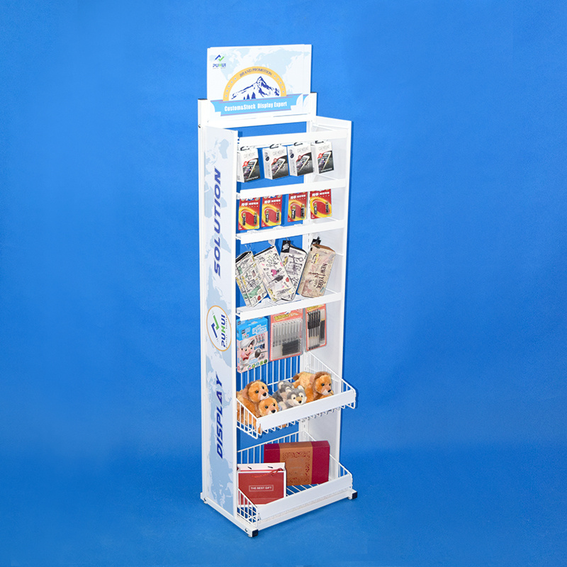Retail Shop Merchandise Products Presentation Steel Display Rack (PHD8039)