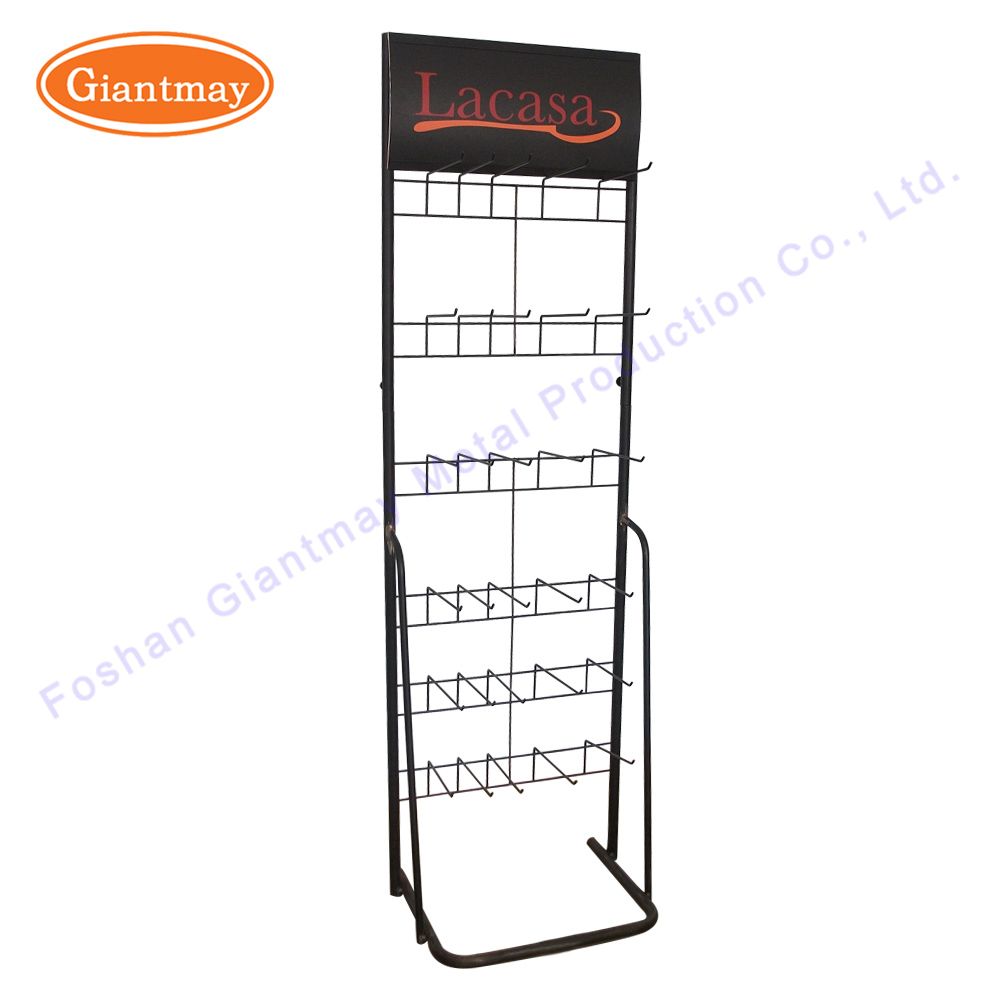 Cheap Hanging Wire Garden Seed Display Rack with Hooks