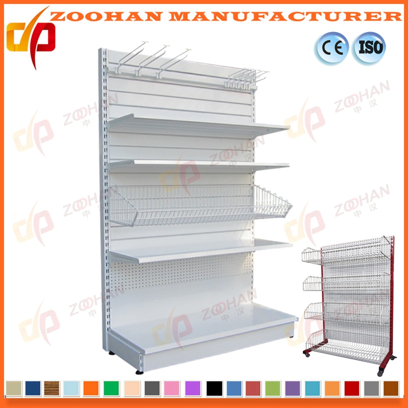 Single Sided Steel Supremarket Shelf Store Display Shelving Rack (Zhs52)