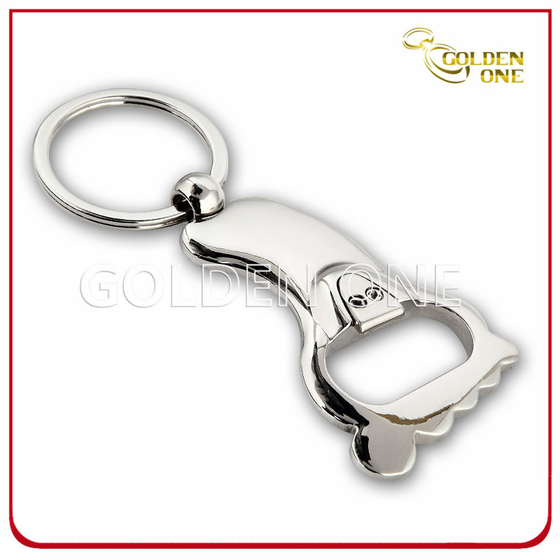 New Design Foot Shape Nickel Plated Bottle Opener Keychain