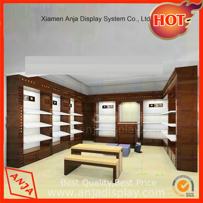 Custom Design Modern Wooden Retail Shoe Display Stands