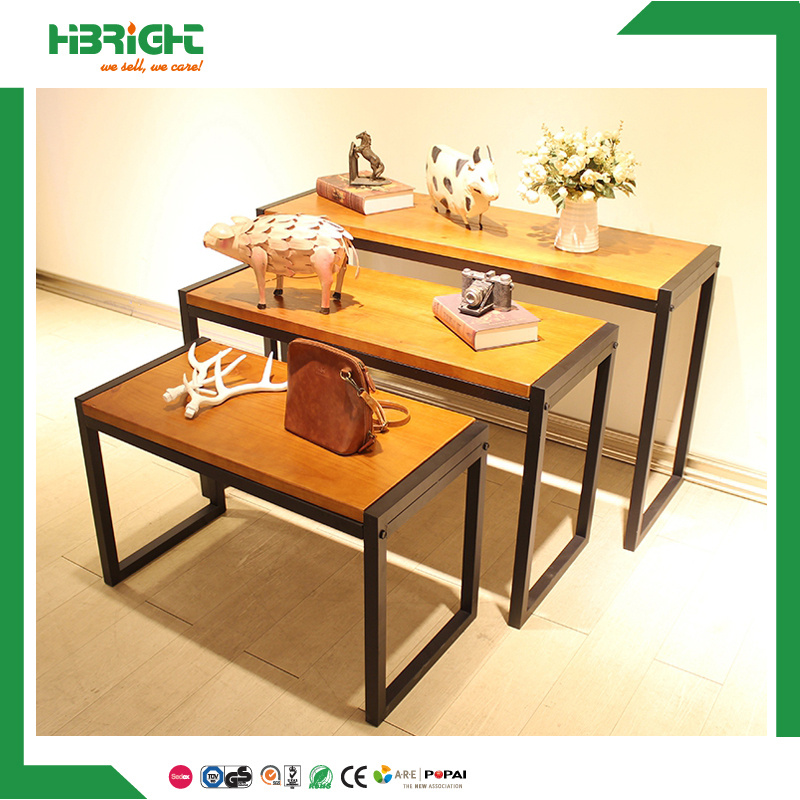 Revolving Wooden T-Shirt Display Rack
