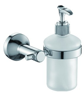 72277j Space Aluminum & Glass Soap Dispenser Holder