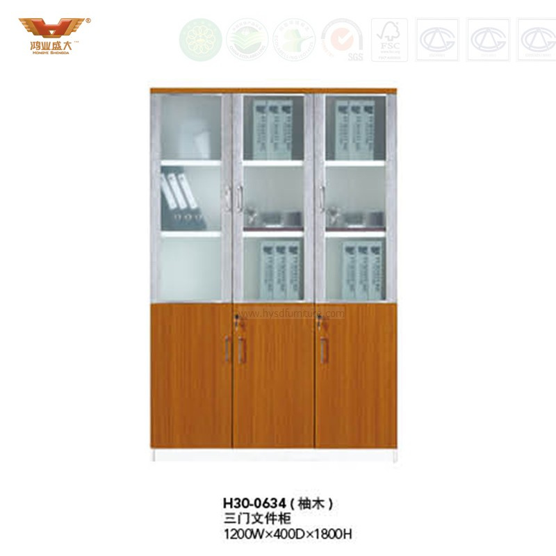 New Design Filing Cabinet with Glass Doors (H30-0634)