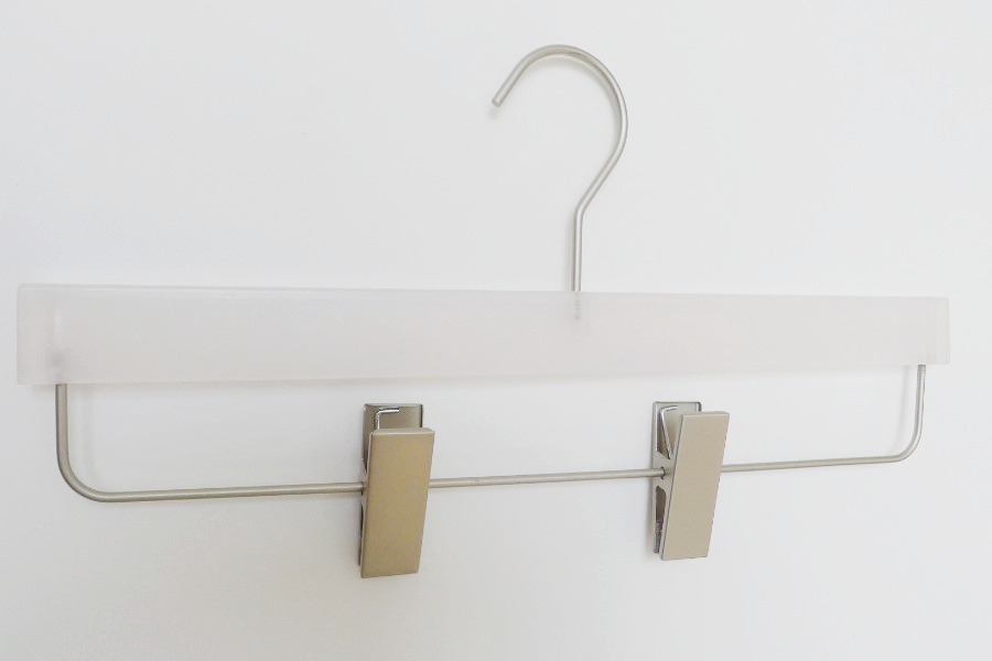 Plastic Pant Hanger with Nickel Hook