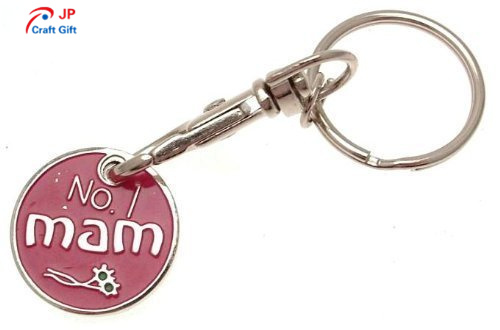 Customized Round Shape Zinc Alloy Keychain