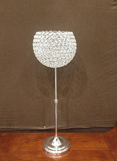 Metal Candle Holder with Crystal Beads (CA-112)