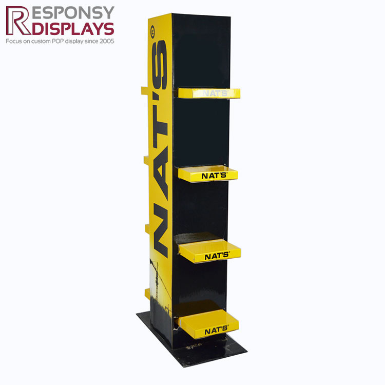 Customized Design Floor Metal Shoes Displays Shelf with Logo