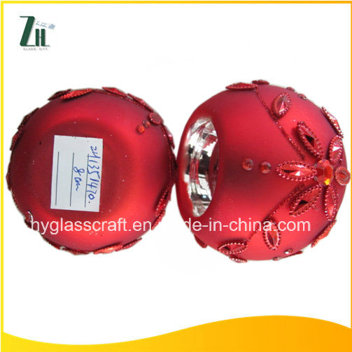 2016 New Design Glass Candle Holder for Christmas