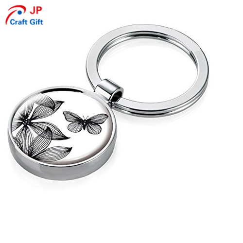 Customized Butterfly Pattern Zinc Alloy Keychain