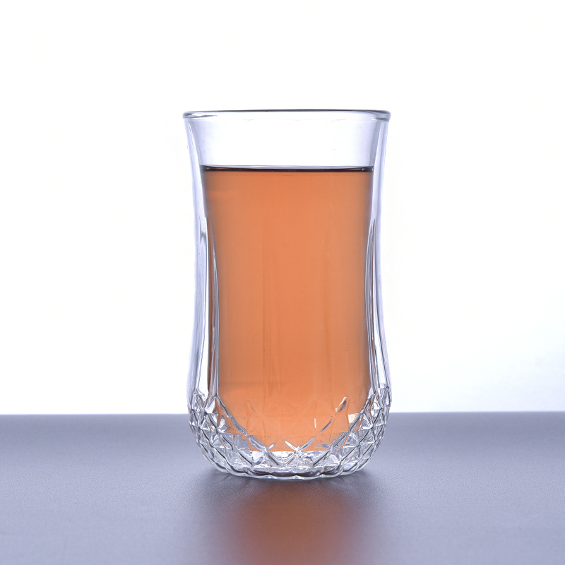 Unique Design Double Wall Glass Tea Cup
