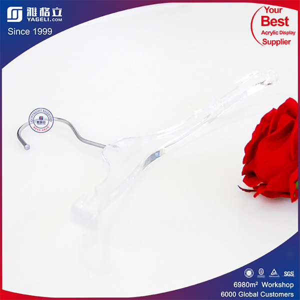 Custom Acrylic Colored/Clear Apparel Hanger with Metal Hook and Clip
