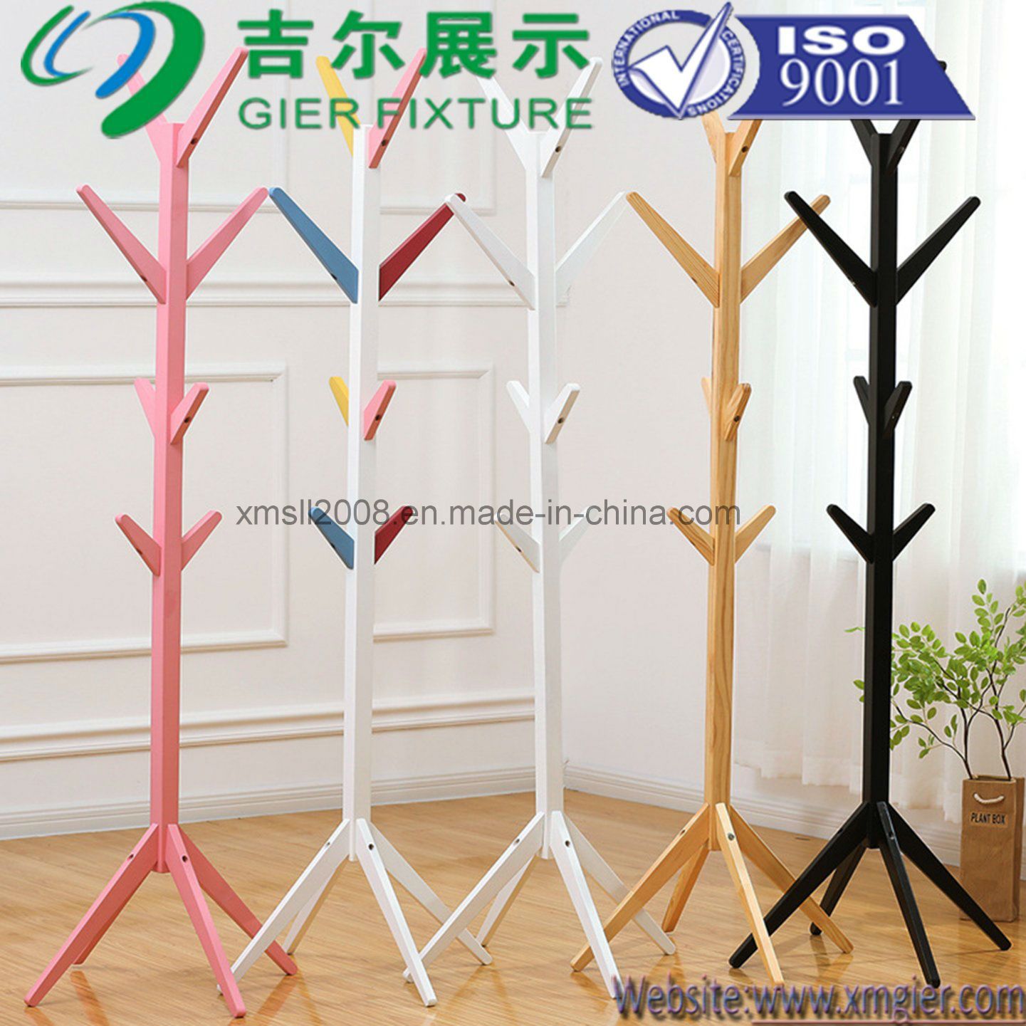 Wood Stand Shelf Garment Rack Clothe Rack for Hanging