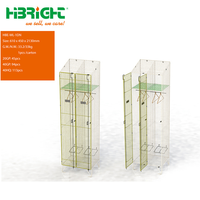 1 to 6 Layers Staff Individual Zinc Plating Welded Steel Metal Mesh Locker