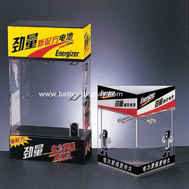 Custom Acrylic Battery Display Rack with Logo