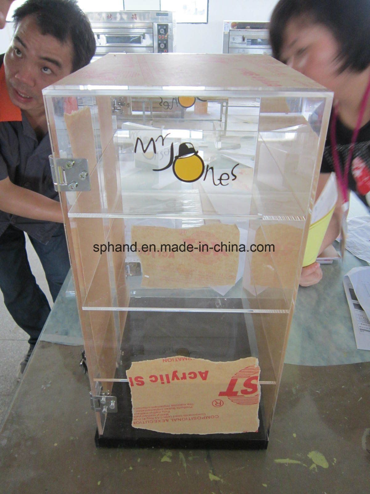 Transparent Acrylic Display for Wallet/Accessories with Locker