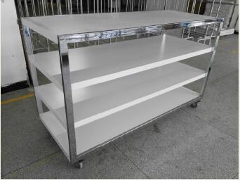 Chrome Finish High Table Display Stand for Clothes