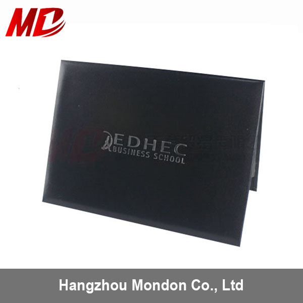 Black Graduation Certificate Holder Four Satin Corners-Tent Style
