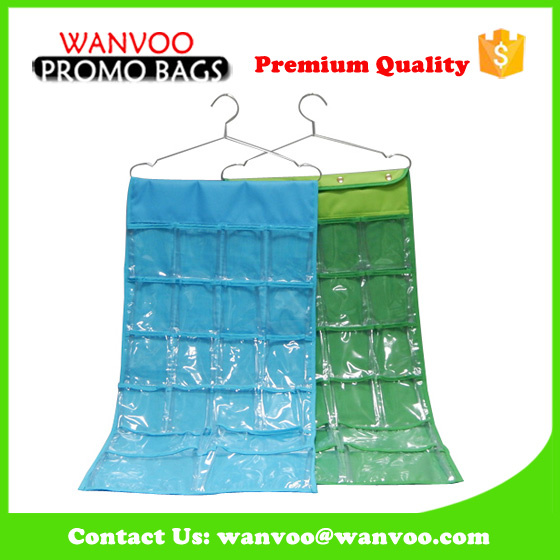 Blue Mutifunction Storage Folder Hanging Toiletry Bag Organizer