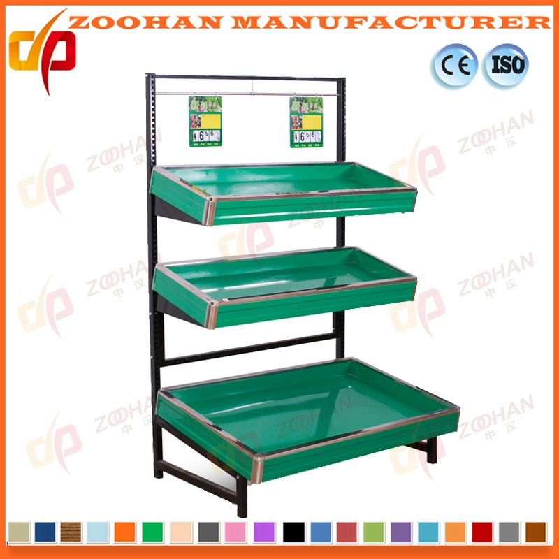 Metal Vegetable and Fruit Display Shelving Rack for Supermaket (Zhv34)