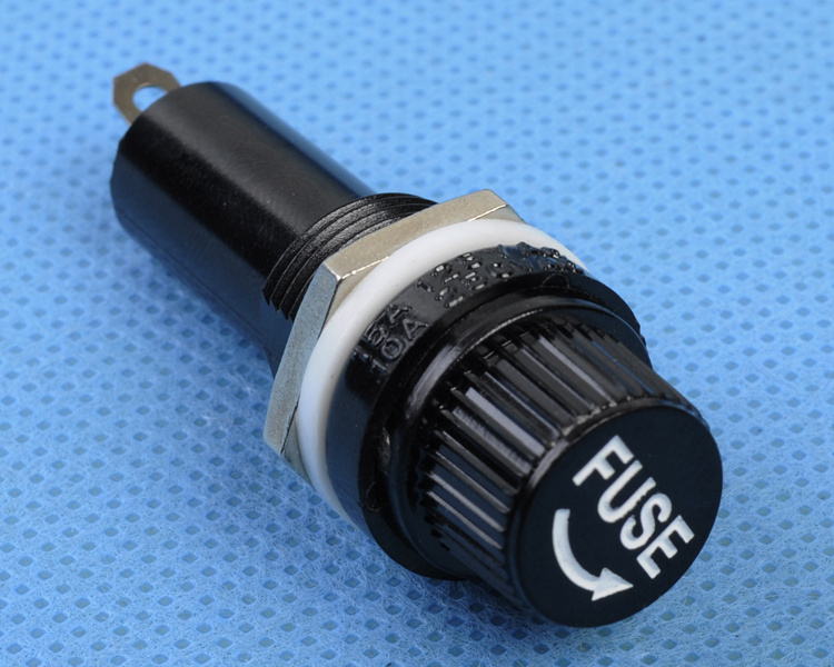 Fuse Holder 15A/10A CB Radio Auto Stereo Chassis Panel Mount AGC Glass