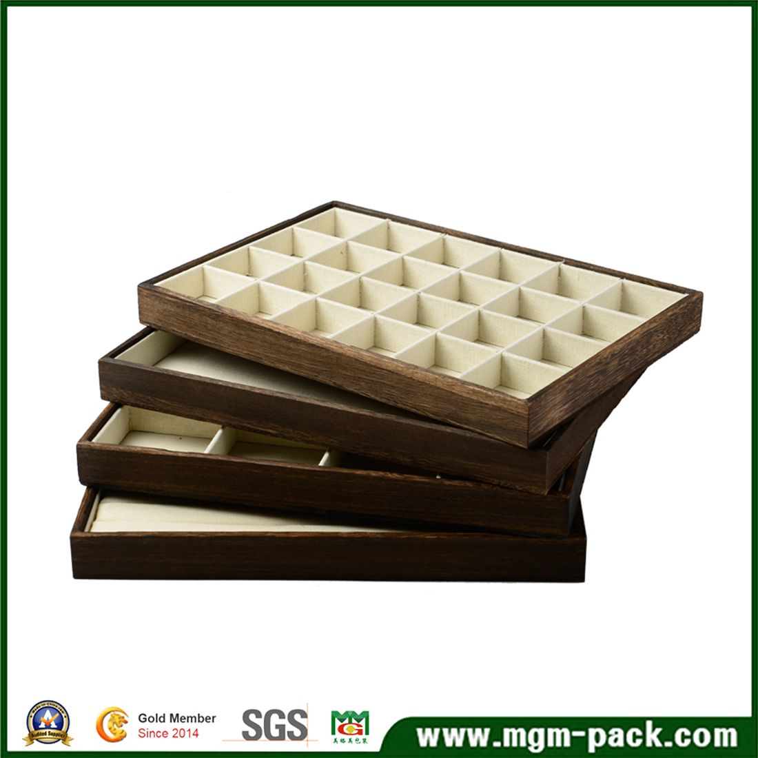 Custom Stackable Solid Wood Jewelry Tray