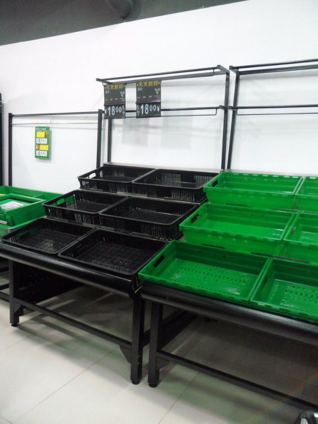 3 Layers Vegetable and Fruit Display Rack for Supermarket